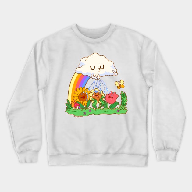 Peeing Cloud ~ Spring Showers Crewneck Sweatshirt by CTKR Studio